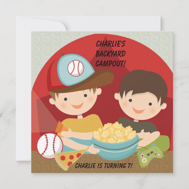 Invitaciones de cumpleaños a los niños de la march (Anverso)