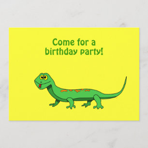 Invitaciones de cumpleaños a los niños del reptil 