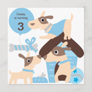 Invitaciones de cumpleaños a Personalizado de Perr