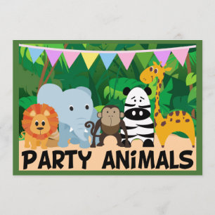Invitaciones de cumpleaños a Safari de la jungla