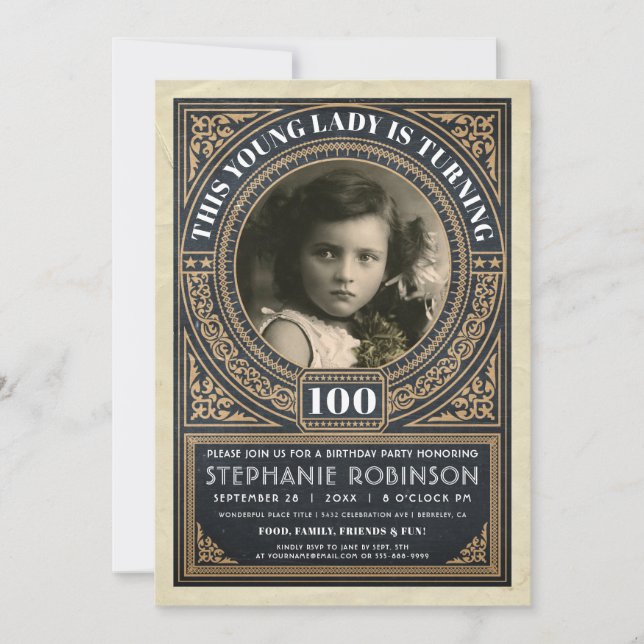 Invitaciones de cumpleaños a un hito de cosecha (Anverso)