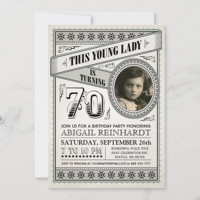 Invitaciones de cumpleaños a un hito de cosecha (Anverso)