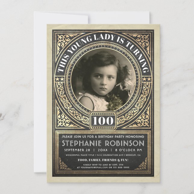 Invitaciones de cumpleaños a un hito de cosecha (Anverso)