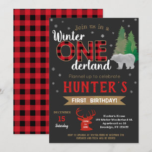 Invitaciones de cumpleaños a Winter Onederland Lum