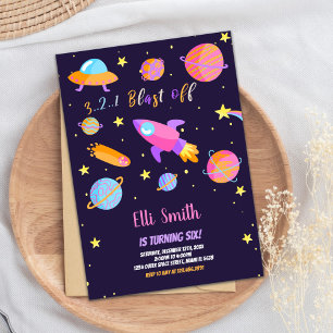 Invitaciones de cumpleaños al espacio ultraterrest