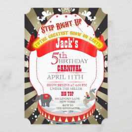 Invitaciones de cumpleaños al festival de circo vi