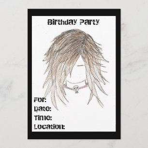 Invitaciones de cumpleaños al Punk Emo
