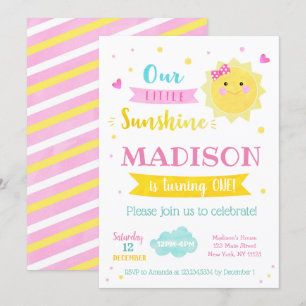 Invitaciones de cumpleaños al sol