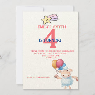 Invitaciones de cumpleaños al zoológico de Petting