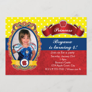 Invitaciones de Cumpleaños con Foto de Princesa de