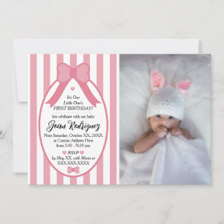 Invitaciones de Cumpleaños con Foto para el 1er Cu