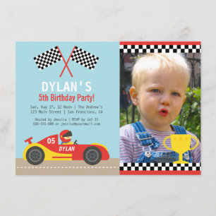 Invitaciones de cumpleaños con foto para niños con