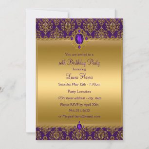 Invitaciones de cumpleaños con joyas de Damasco Pú