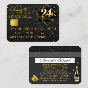 Invitaciones de cumpleaños con tarjeta de crédito 