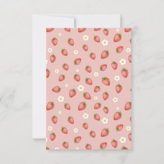 Invitaciones de cumpleaños con tema de fresas de B