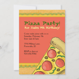 Invitaciones de cumpleaños con temas de Fiesta Piz