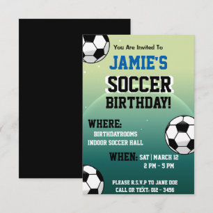 Invitaciones de cumpleaños con temas de fútbol