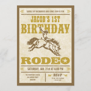 Invitaciones de cumpleaños con temática occidental