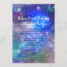 Invitaciones de cumpleaños cósmicas para fiesta es
