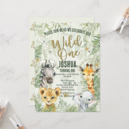 Invitaciones de cumpleaños de animales salvajes de