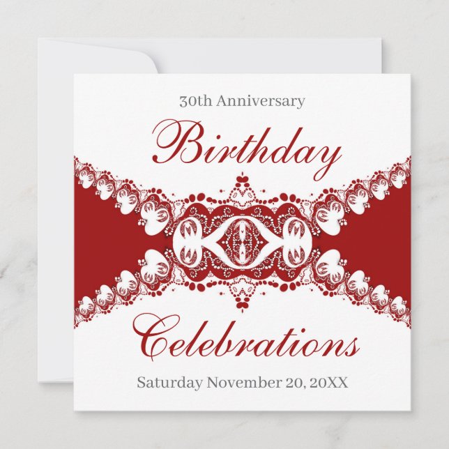 Invitaciones de cumpleaños de aniversario de la Di (Anverso)