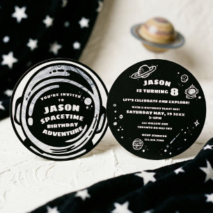 Invitaciones de cumpleaños de astronauta del espac