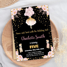 Invitaciones de cumpleaños de Ballerina Purpurina 