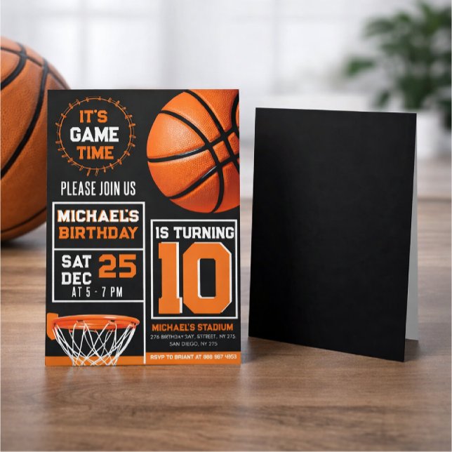 Invitaciones de cumpleaños de baloncesto personali (Subido por el creador)