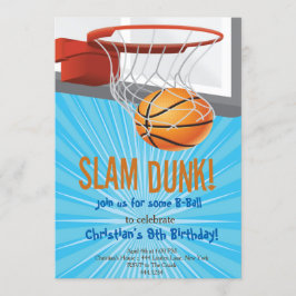 Invitaciones de cumpleaños de básquetbol