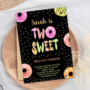 Invitaciones de cumpleaños de Black Two Sweet Past