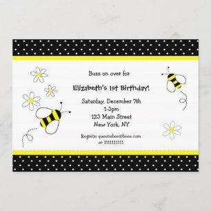 Invitaciones de cumpleaños de Bumble Bee Bee
