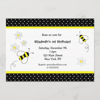 Invitaciones de cumpleaños de Bumble Bee Bee