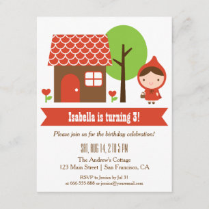 Invitaciones de cumpleaños de Caperucita Roja