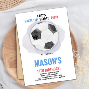 Invitaciones de cumpleaños de Center Ball Soccer