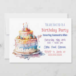 Invitaciones de cumpleaños de Chicas caprichosos p