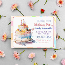 Invitaciones de cumpleaños de Chicas caprichosos p