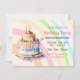 Invitaciones de cumpleaños de Chicas caprichosos p