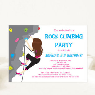 Invitaciones de cumpleaños de chicas escalada en r