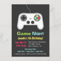 Invitaciones de cumpleaños de chicos para noche de