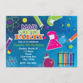 Invitaciones de cumpleaños de científico de cienci
