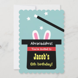 Invitaciones de Cumpleaños de Conejo con Sombrero 