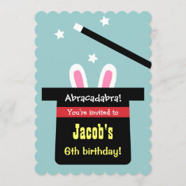 Invitaciones de Cumpleaños de Conejo con Sombrero