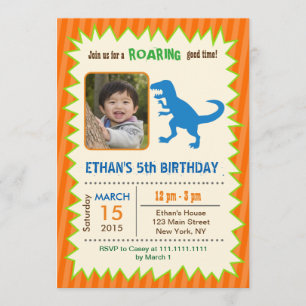 Invitaciones de cumpleaños de Dinosaur