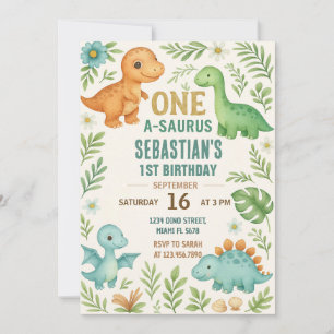 Invitaciones de cumpleaños de Dinosaur
