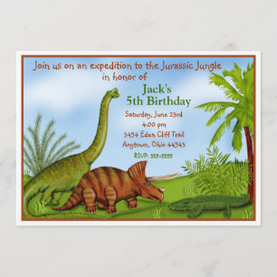 Invitaciones de cumpleaños de dinosaurios