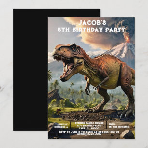 Invitaciones de cumpleaños de dinosaurios de edad
