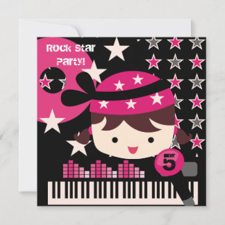 Invitaciones de cumpleaños de estrellas de rock pa