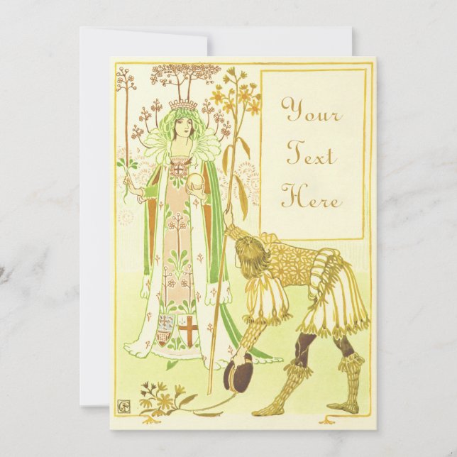 Invitaciones de cumpleaños de fantasía infantil (Anverso)