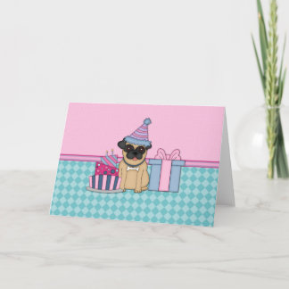 Invitaciones de cumpleaños de Fawn Pug Blank (2)