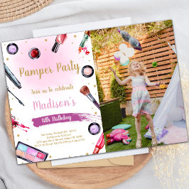 Invitaciones de cumpleaños de Fiesta de Pamper con